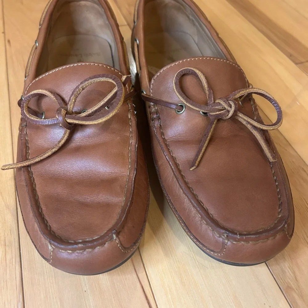 Polo Ralph Lauren Quiet Luxury Brown Leather Driving Loafers 9.5 Old Money